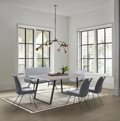 Coronado 6 Piece Pewter Rectangular Dining Set