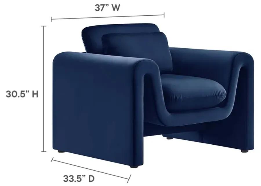 Waverly Performance Velvet Armchair