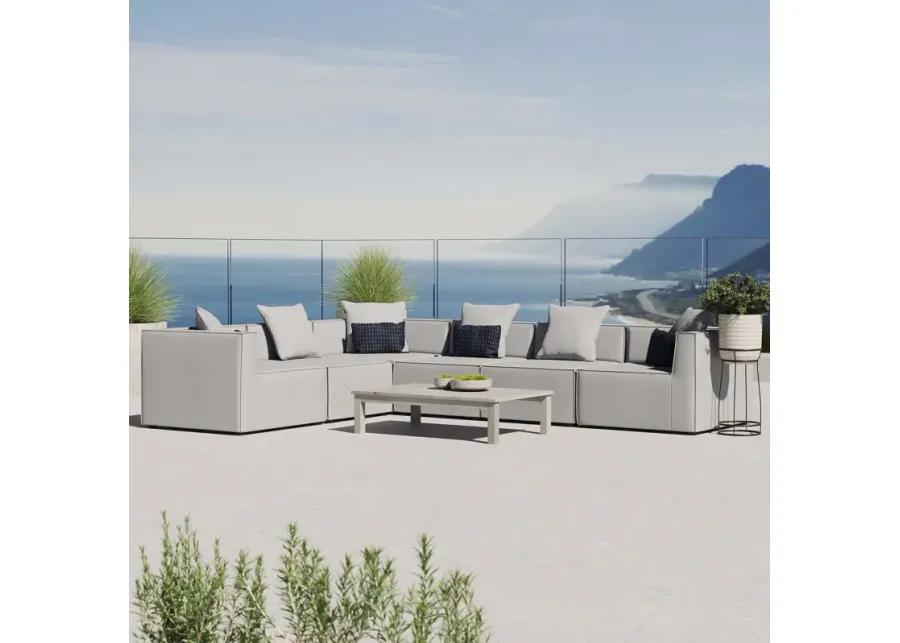 Saybrook Outdoor Patio Upholstered 6-Piece Sectional Sofa