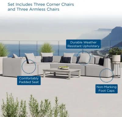 Saybrook Outdoor Patio Upholstered 6-Piece Sectional Sofa