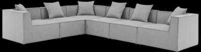 Saybrook Outdoor Patio Upholstered 6-Piece Sectional Sofa