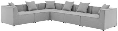 Saybrook Outdoor Patio Upholstered 6-Piece Sectional Sofa