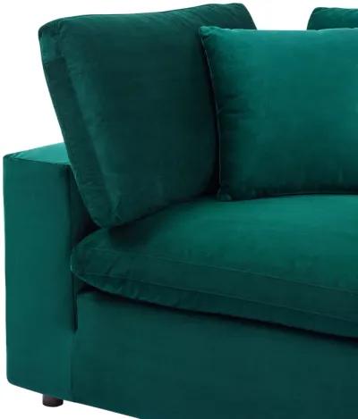 Commix Down Filled Overstuffed Performance Velvet Corner Chair