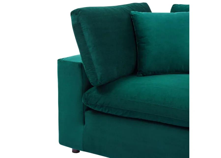 Commix Down Filled Overstuffed Performance Velvet Corner Chair