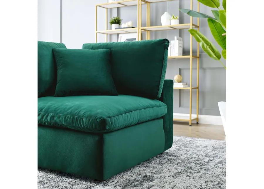 Commix Down Filled Overstuffed Performance Velvet Corner Chair