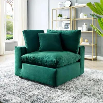 Commix Down Filled Overstuffed Performance Velvet Corner Chair