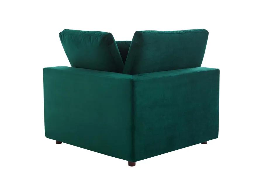 Commix Down Filled Overstuffed Performance Velvet Corner Chair