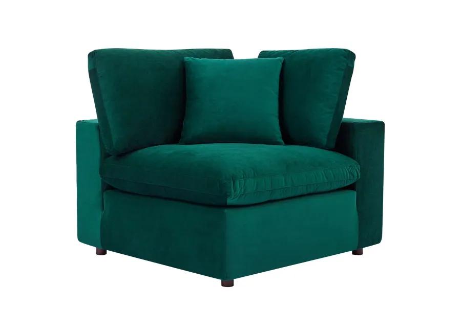 Commix Down Filled Overstuffed Performance Velvet Corner Chair