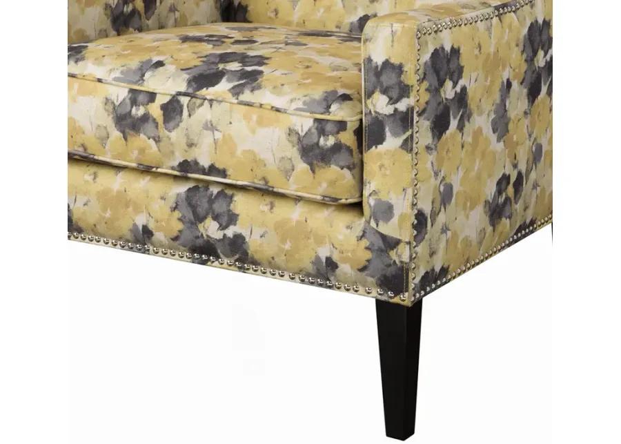 Madison Park Barton Yellow Wing Chair