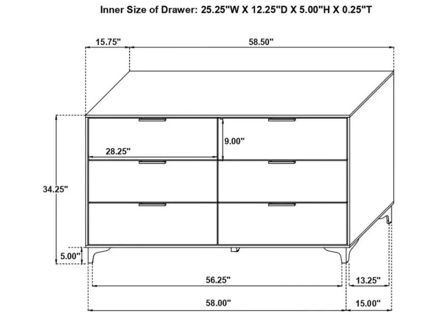 Ally 6-Drawer Dresser