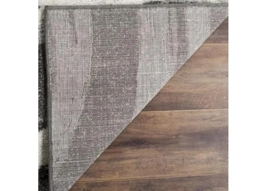 Adirondack Contemporary Charcoal / Ivory 10' X 10' Square Powerloomed Rug