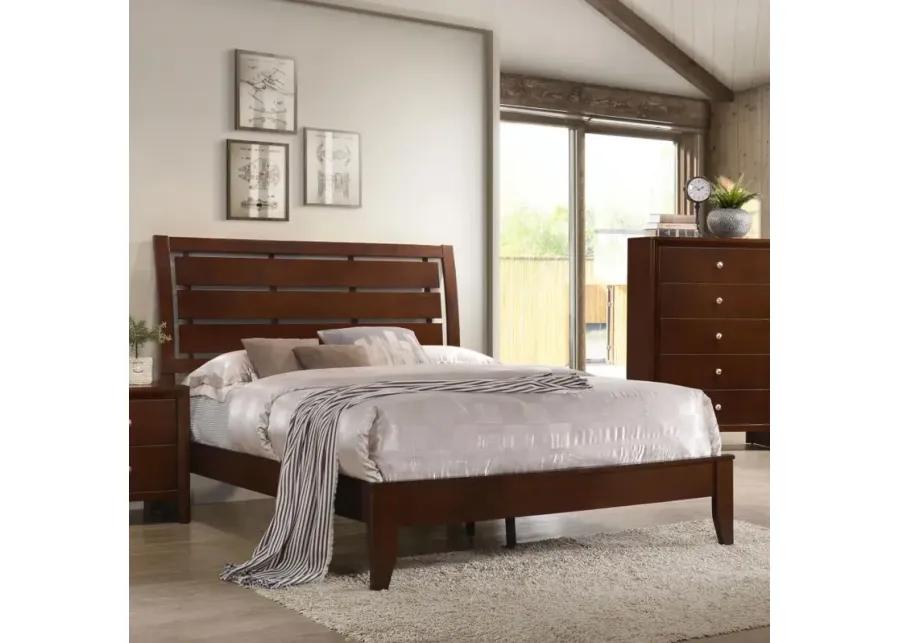 Serenity Eastern King Panel Bed Rich Merlot