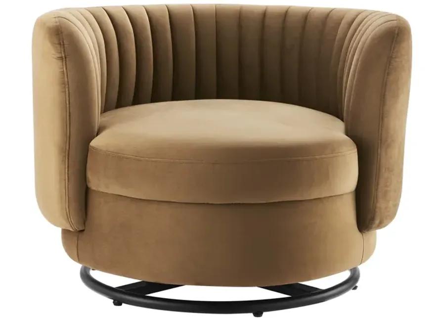 Embrace Tufted Performance Velvet Performance Velvet Swivel Chair