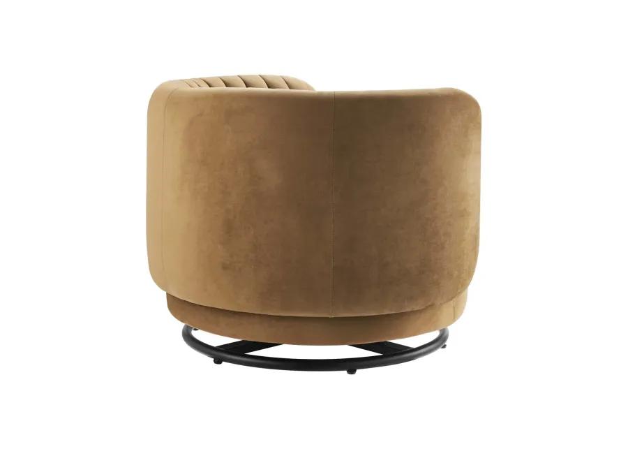 Embrace Tufted Performance Velvet Performance Velvet Swivel Chair