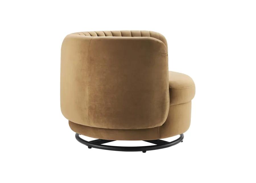 Embrace Tufted Performance Velvet Performance Velvet Swivel Chair