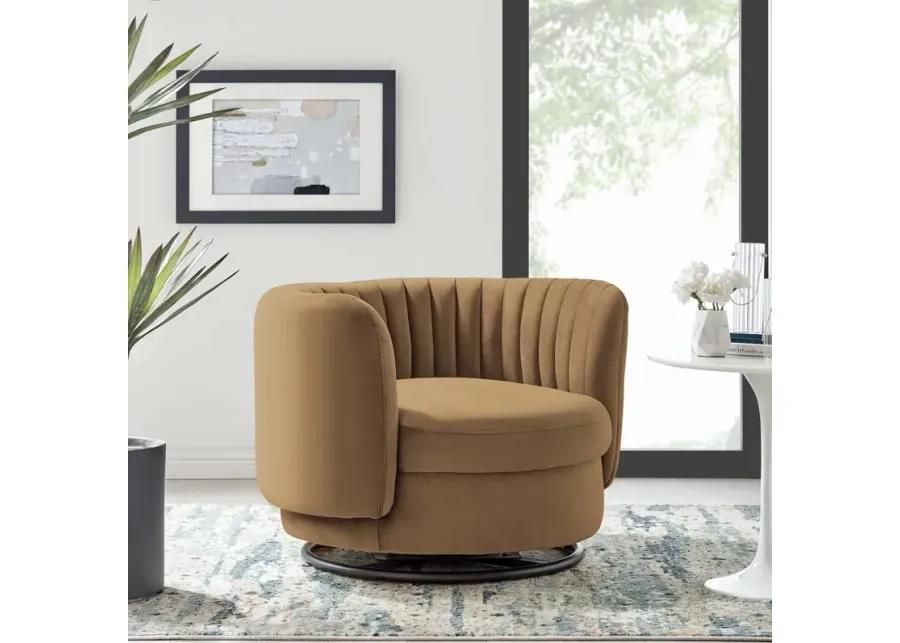 Embrace Tufted Performance Velvet Performance Velvet Swivel Chair