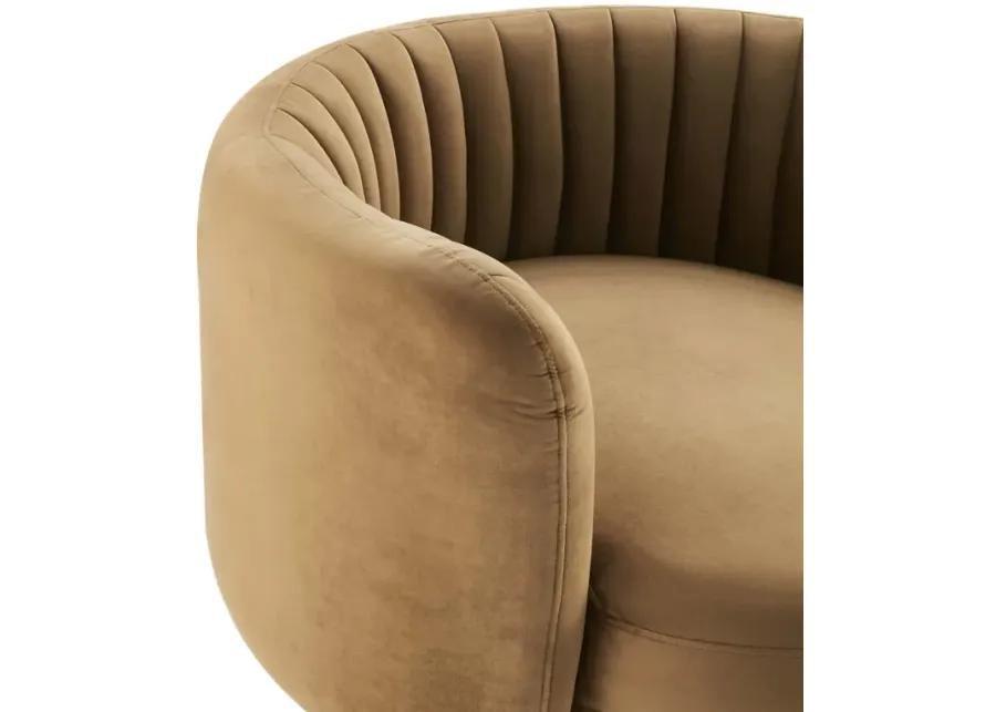 Embrace Tufted Performance Velvet Performance Velvet Swivel Chair