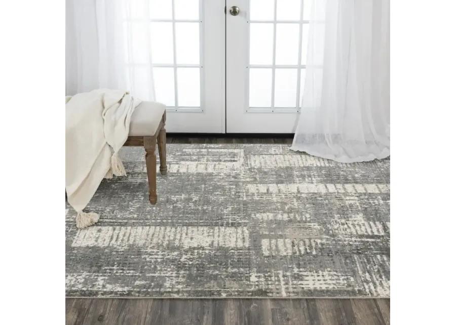 Couture Gray Classic/Updated NZ Wool/Tencel Blend 2' x 3'  Rectangle Rug