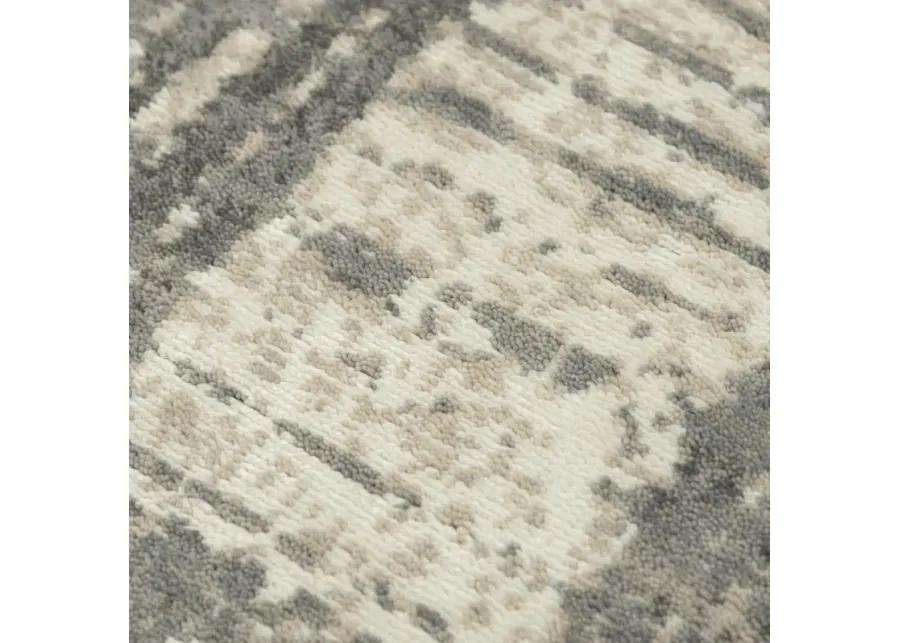 Couture Gray Classic/Updated NZ Wool/Tencel Blend 2' x 3'  Rectangle Rug