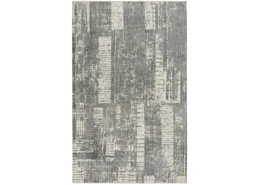 Couture Gray Classic/Updated NZ Wool/Tencel Blend 2' x 3'  Rectangle Rug