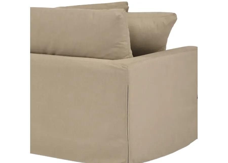 Ciara 93" Upholstered Sofa in Sahara Brown