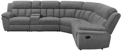 Bahrain 6-piece Upholstered Motion Sectional Charcoal