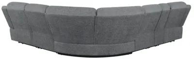 Bahrain 6-piece Upholstered Motion Sectional Charcoal