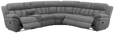 Bahrain 6-piece Upholstered Motion Sectional Charcoal