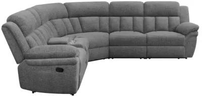 Bahrain 6-piece Upholstered Motion Sectional Charcoal