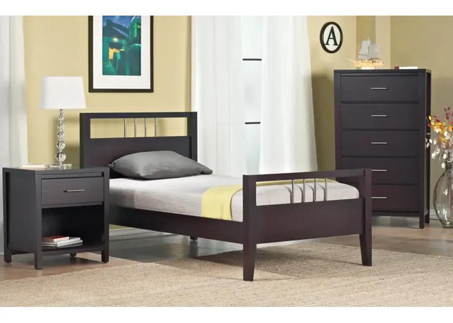 Nevis Queen Size Platform Bed in Espresso