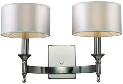 Pembroke 12" High 2-Light Sconce - Polished Nickel