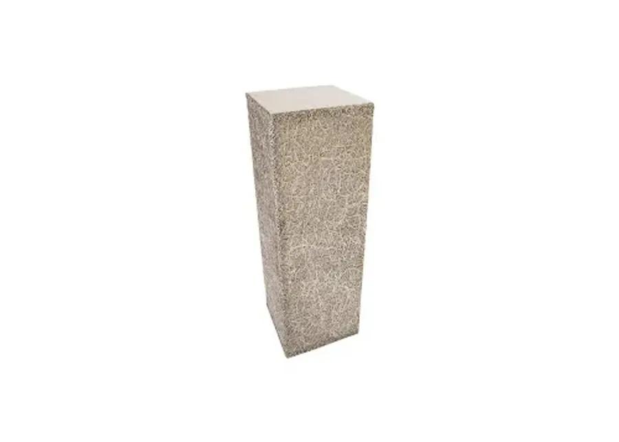 string theory pedestal, silver leaf, lg