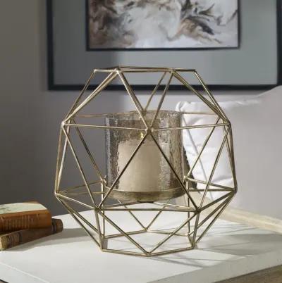 Myah Geometric Gold Candleholder