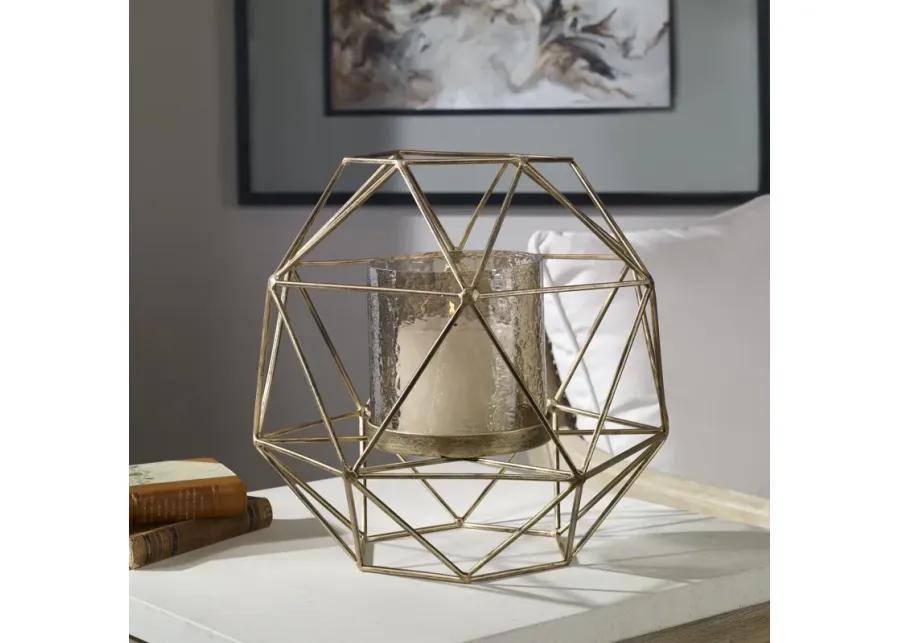 Myah Geometric Gold Candleholder