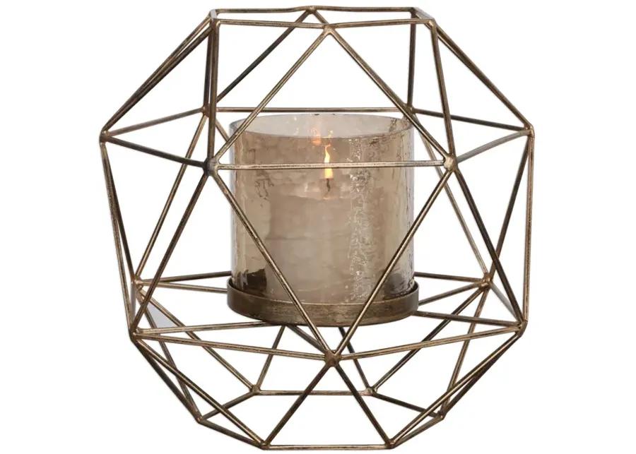 Myah Geometric Gold Candleholder