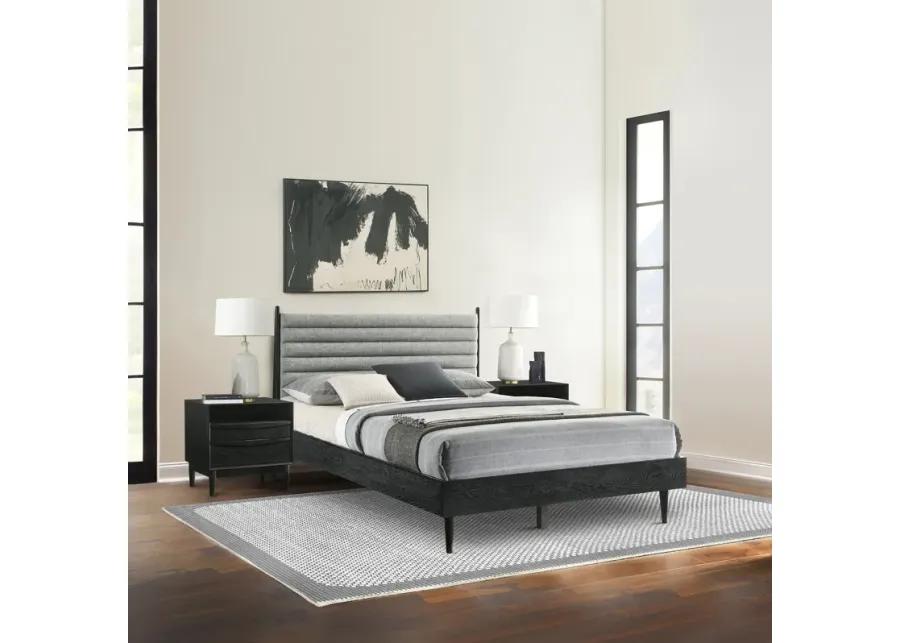 Artemio Queen 3 Piece Wood Bedroom Set in Black Finish