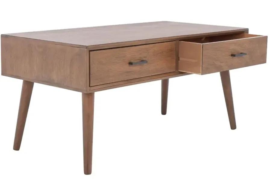 Mozart Mid Century 2 Drawer Coffee Table