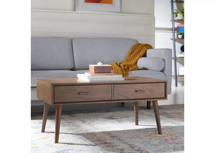 Mozart Mid Century 2 Drawer Coffee Table