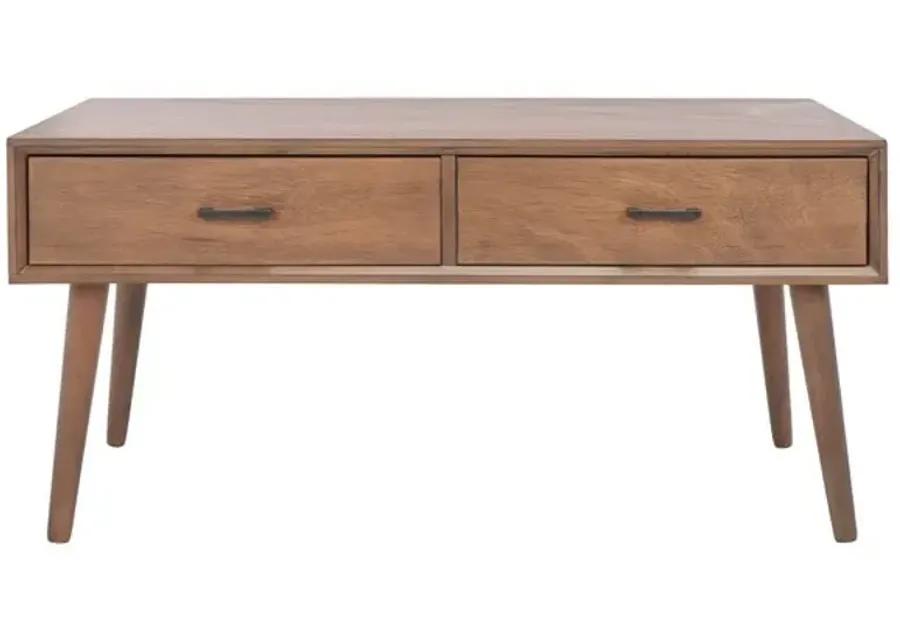 Mozart Mid Century 2 Drawer Coffee Table