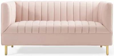 Shift Channel Tufted Performance Velvet Loveseat