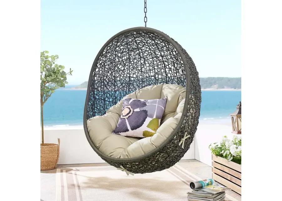 Hide Sunbrella® Fabric Swing Outdoor Patio Lounge Chair Without Stand