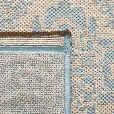 BEACH HOUSE Collection BHS174K-8 Aqua / Cream 8' X 10'