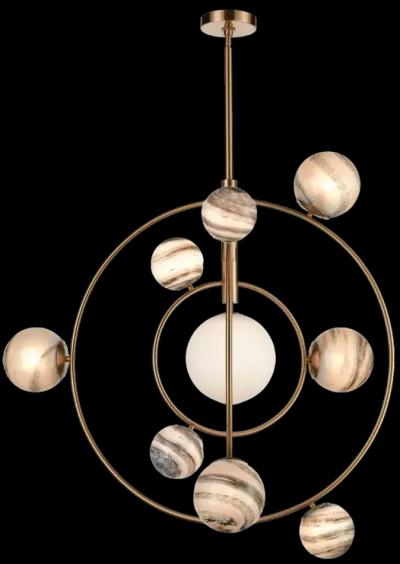 Orbital 35" Wide 10-Light Chandelier - Gray