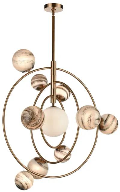 Orbital 35" Wide 10-Light Chandelier - Gray