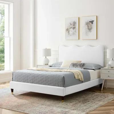 Current Performance Velvet Queen Platform Bed