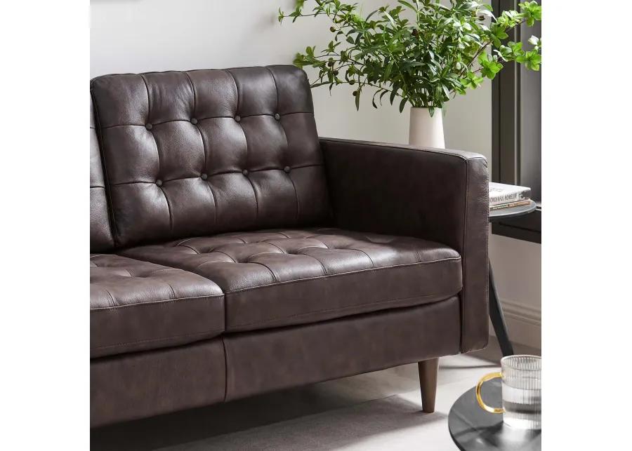 Exalt Tufted Vegan Leather Loveseat