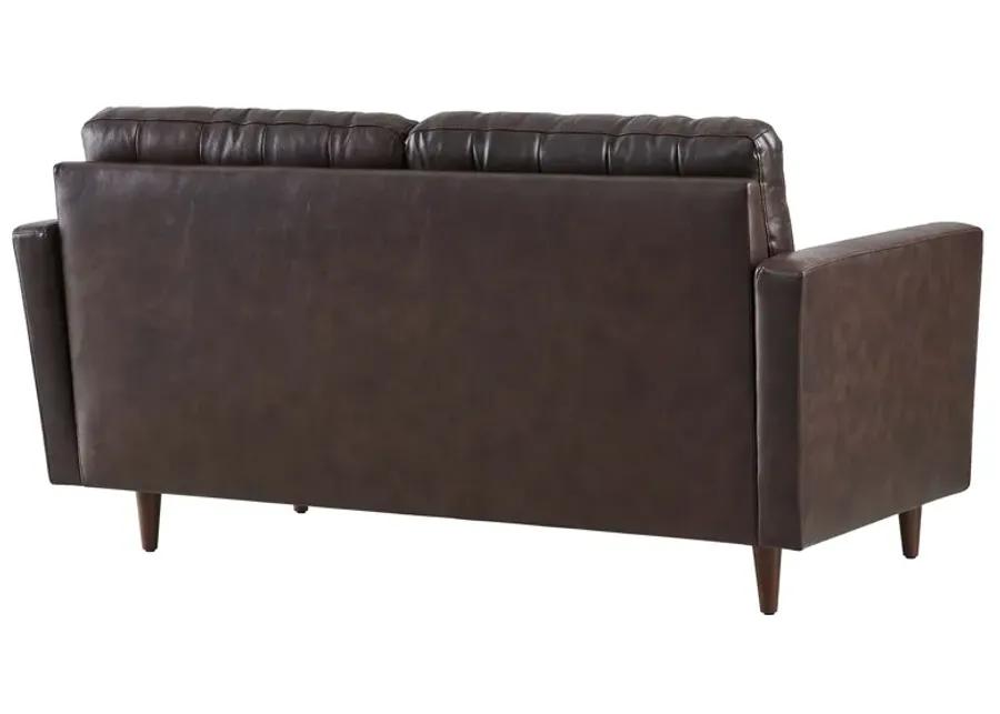 Exalt Tufted Vegan Leather Loveseat