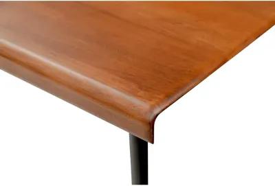 Miriam 71" Dining Table in Brown with Black Legs