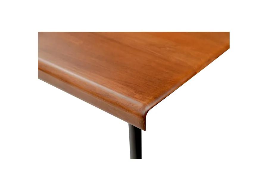 Miriam 71" Dining Table in Brown with Black Legs