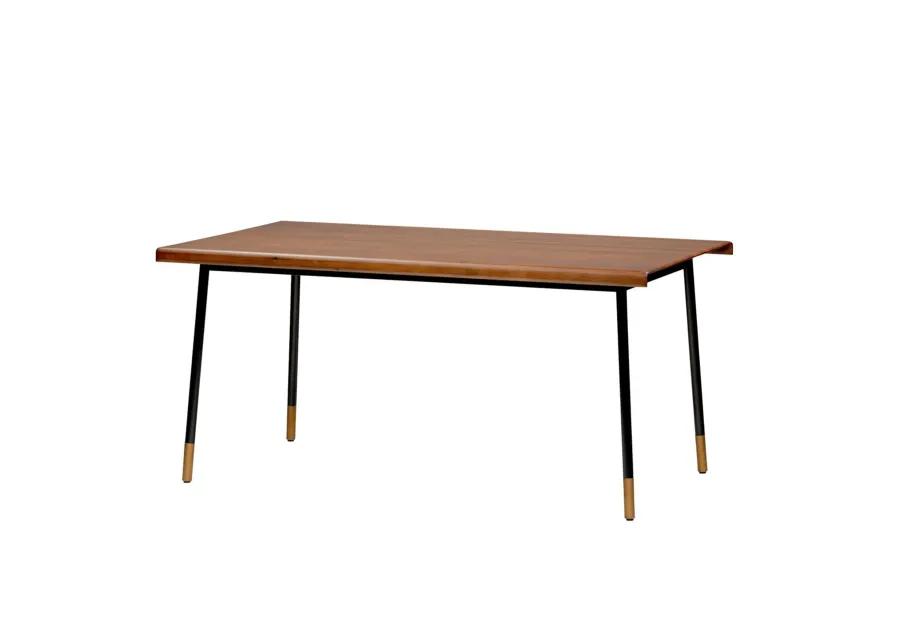 Miriam 71" Dining Table in Brown with Black Legs